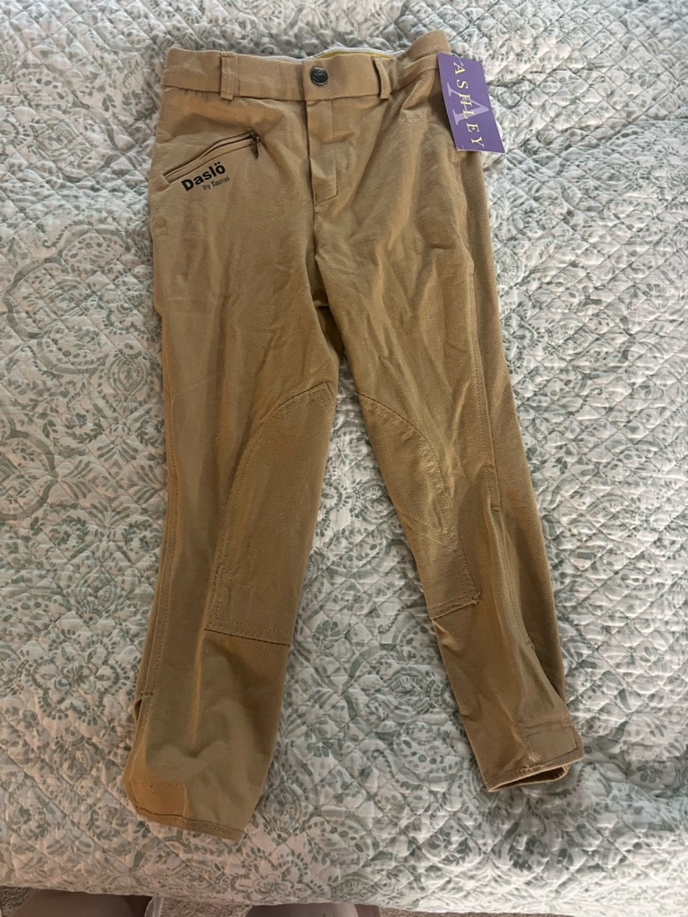 Daslo Kids Tan Riding-Style Chino Pants
